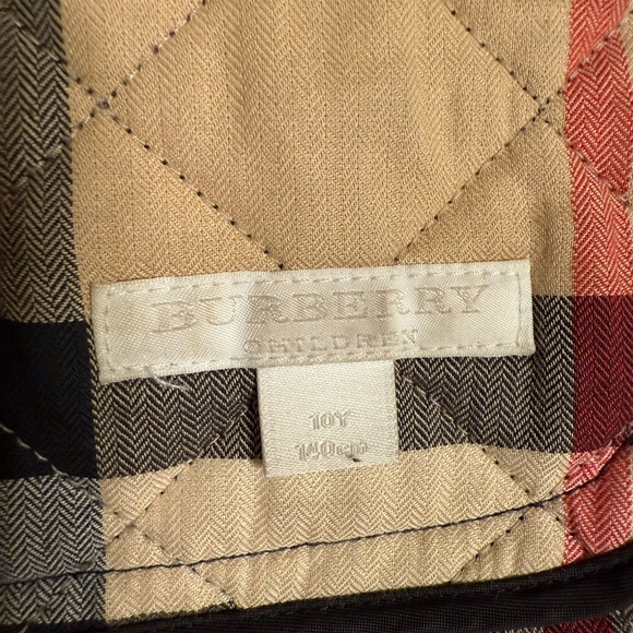 Burberry Black Quilted Kids Jacket size 10y and size medium Burberry skirt. - Picture 9 of 11